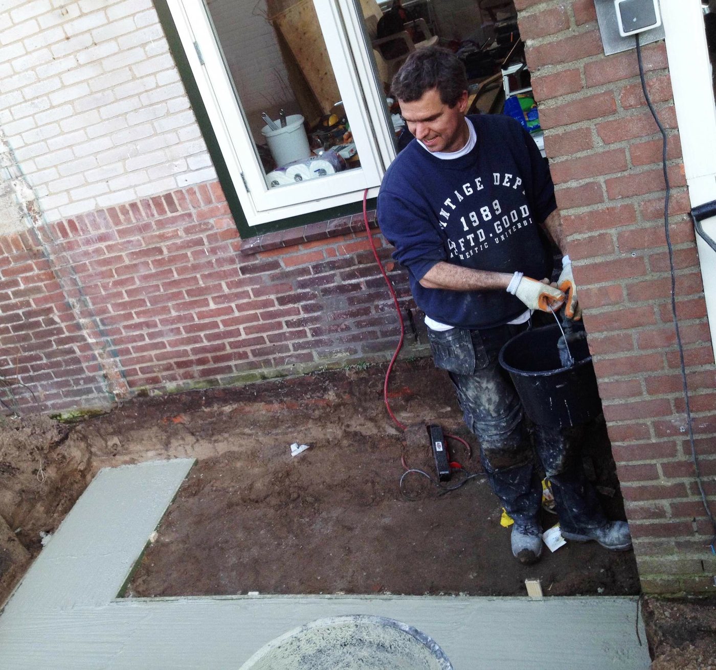 Olaf Optekamp aan het werk